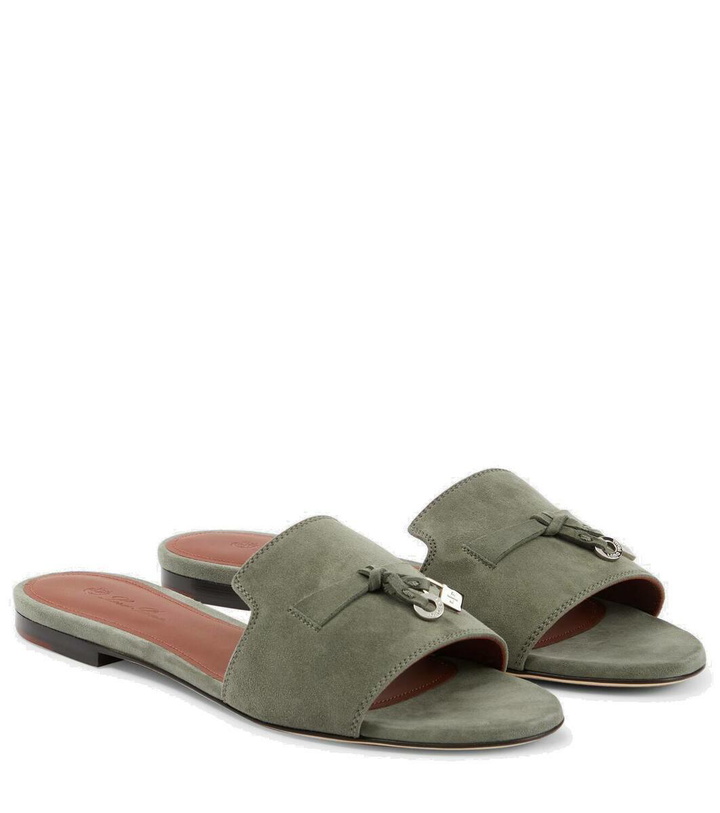 Photo: Loro Piana Embellished suede sandals