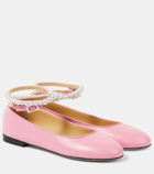 Mach & Mach Sirene embellished leather ballet flats