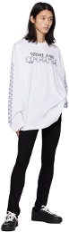 Versace Jeans Couture White Printed Long Sleeve T-Shirt