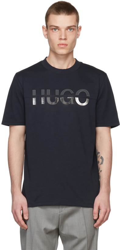 Photo: Hugo Navy Cotton Denghis T-Shirt