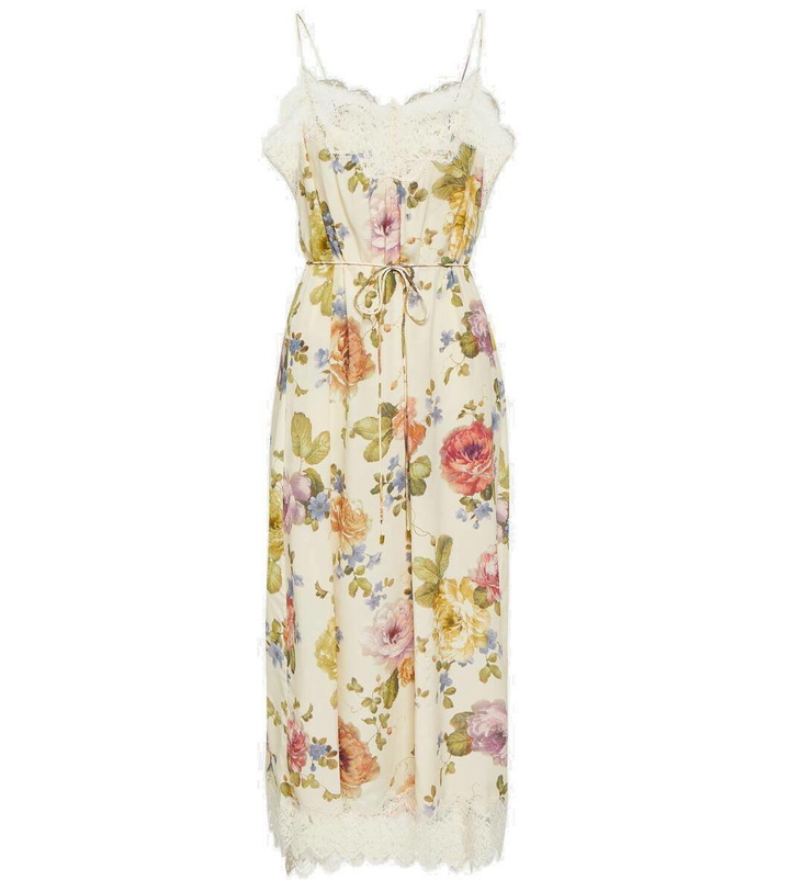 Photo: Zimmermann Lace-trimmed floral midi dress