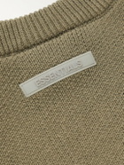 Fear of God Essentials Kids - Logo-Intarsia Cotton-Blend Sweater - Brown