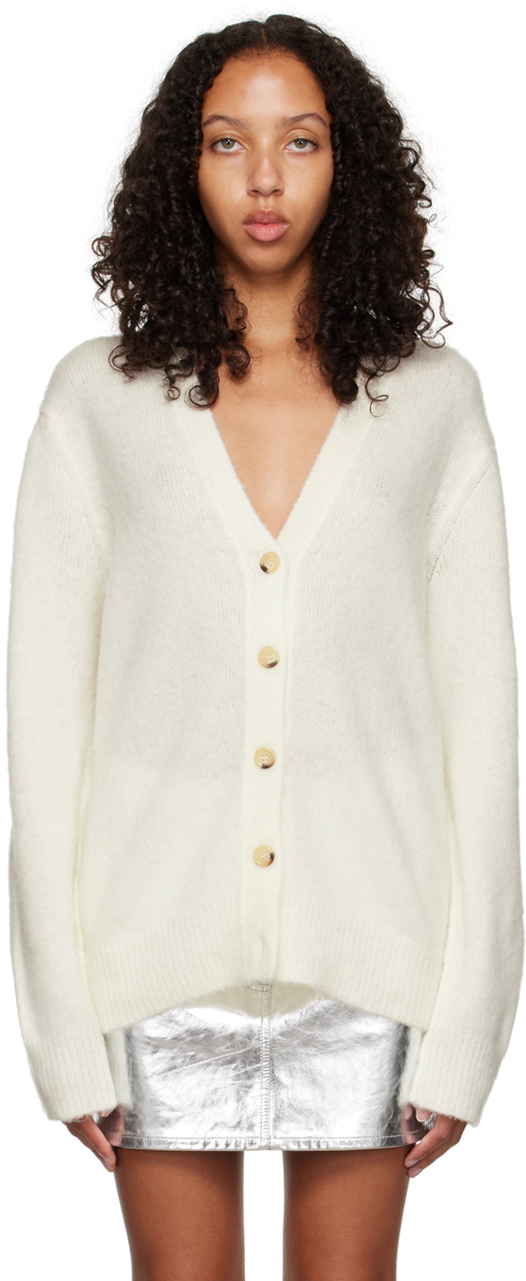 Helmut Lang White Oversized Cardigan Helmut Lang