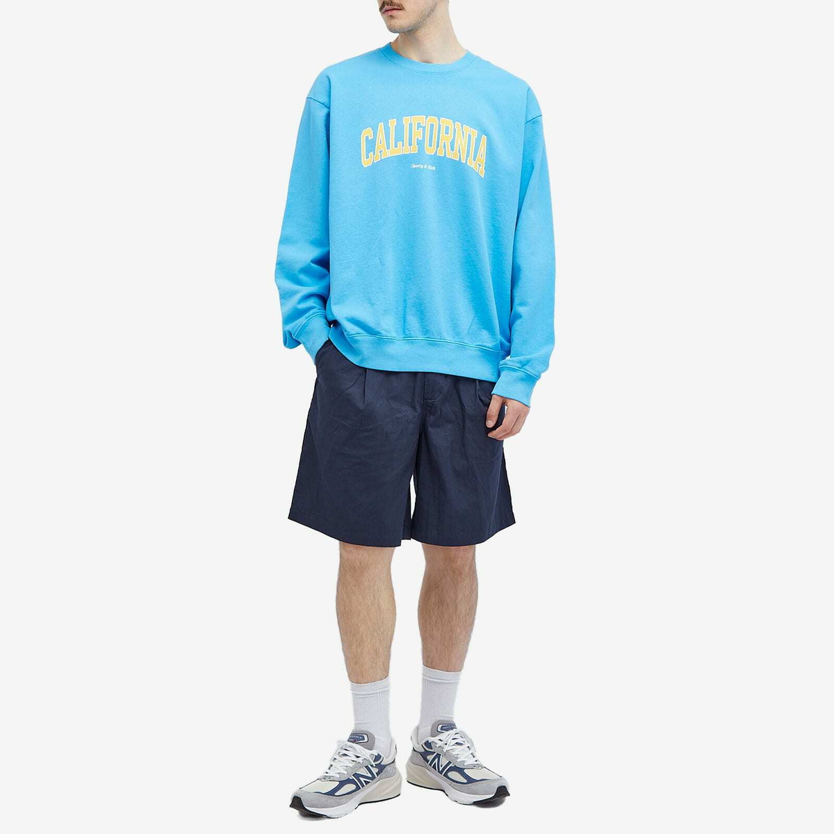 Sporty & Rich Men's California Sweatshirt in Malibu Blue