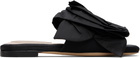 Simone Rocha Black Pressed Rosette Slides