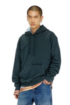 Diesel Hoodie with rips and crystal details - Sweaters Mens in Green