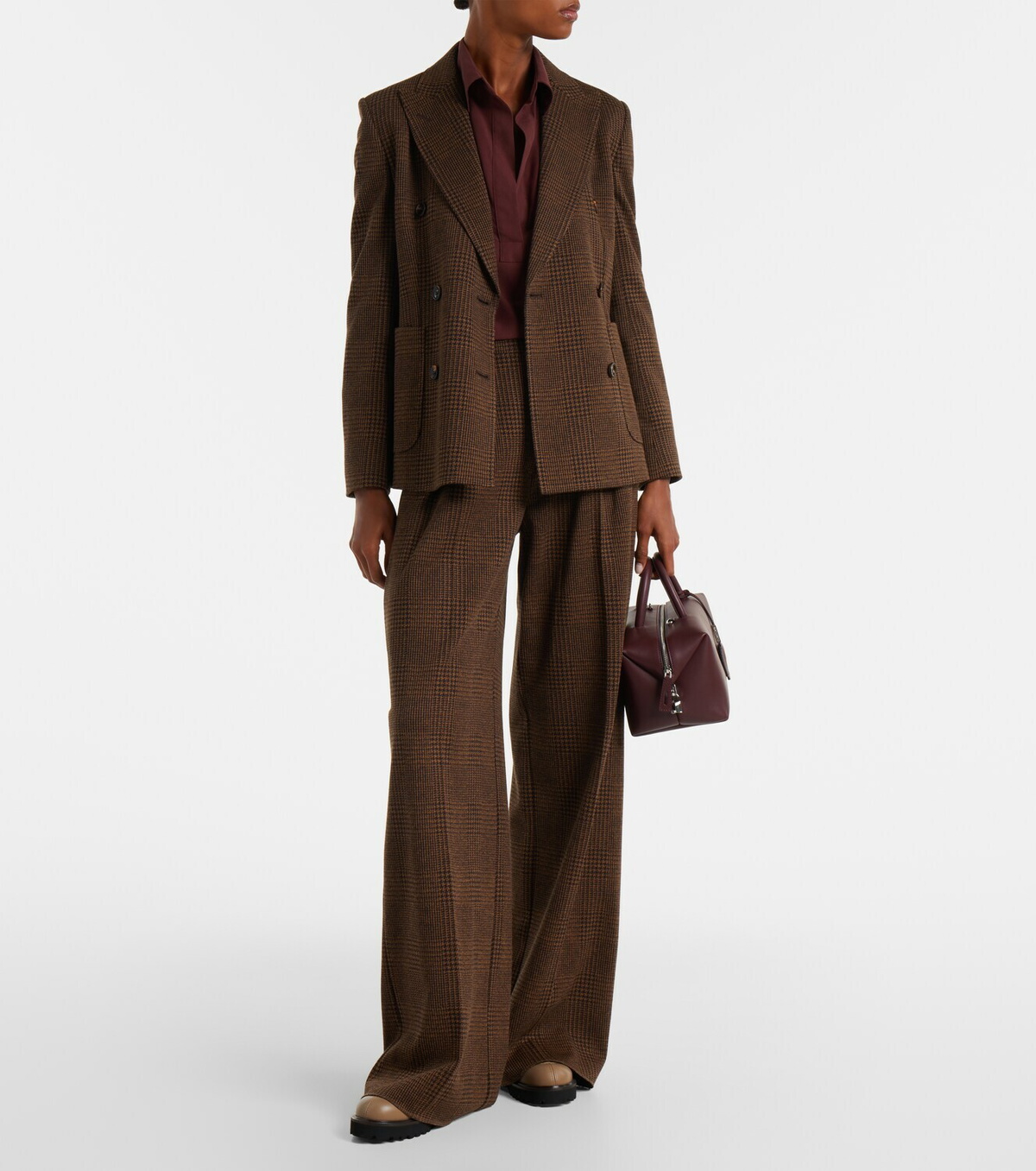 Max Mara Track leather loafers
