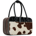 Marni Black & Brown Small Cow Print Bowling Bag