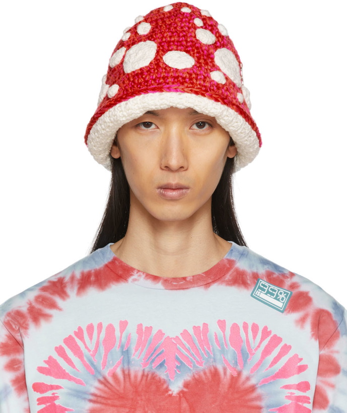 Photo: 99% IS Red & Pink Magic Mushroom Bucket Hat