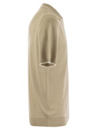 Fedeli Polo Shirt With Open Collar In Linen And Cotton