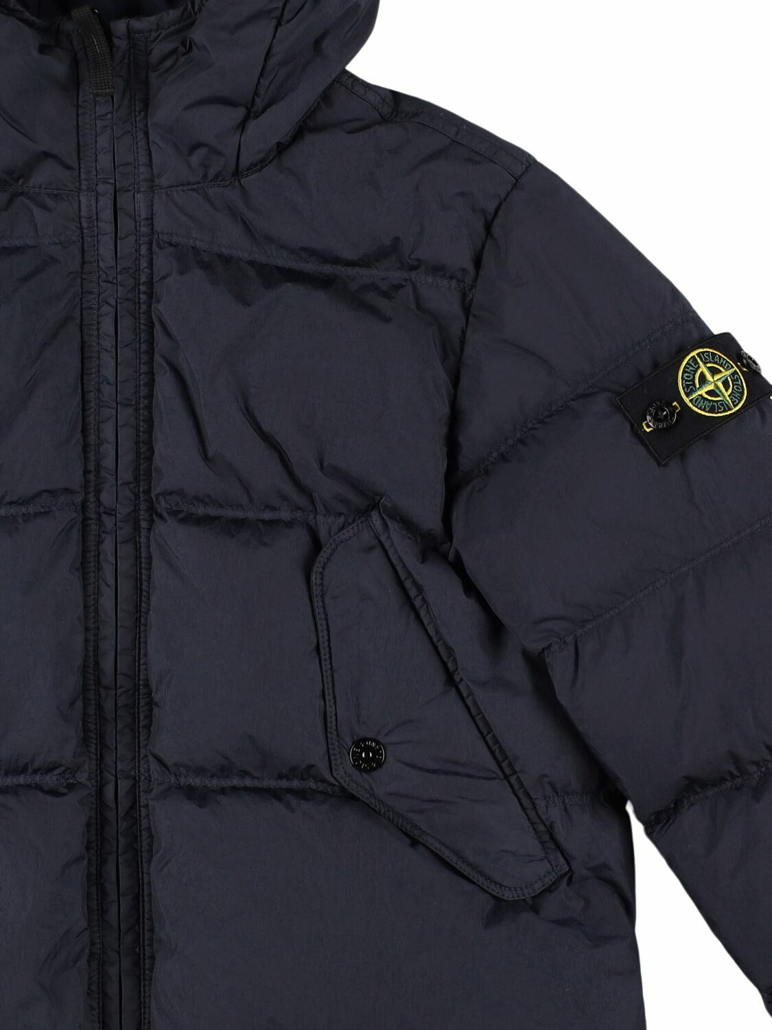 STONE ISLAND JUNIOR Hooded Nylon Down Jacket Stone Island Junior