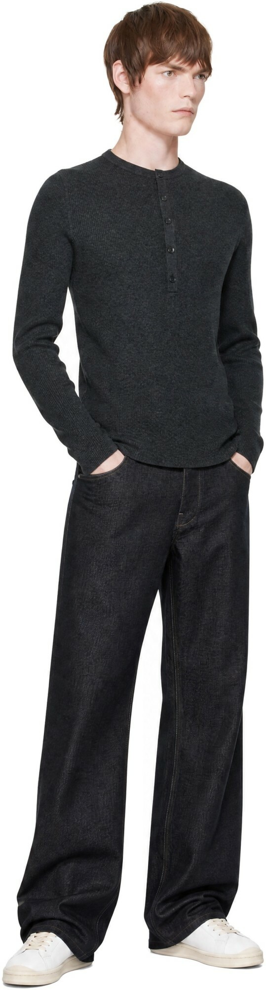 LISA YANG Gray Falk Henley