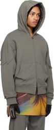 Kiko Kostadinov Gray Fox Racing Edition Fox Sherpa Zip Fleece Hoodie