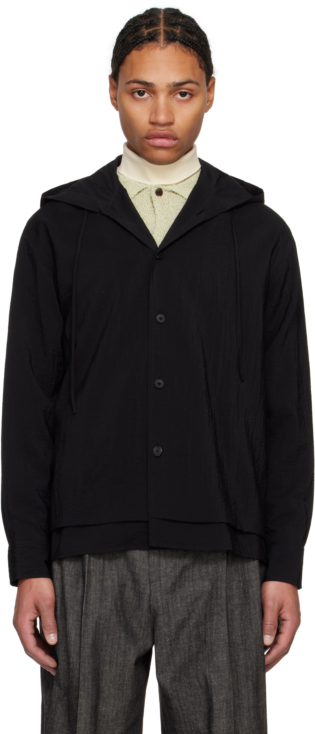 Half Layered Hooded Sweatshirt