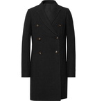 Rick Owens - Double-Breasted Mélange Virgin Wool-Blend Coat - Men - Black