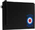 Kenzo Black Kenzo Paris Large Printed Pouch