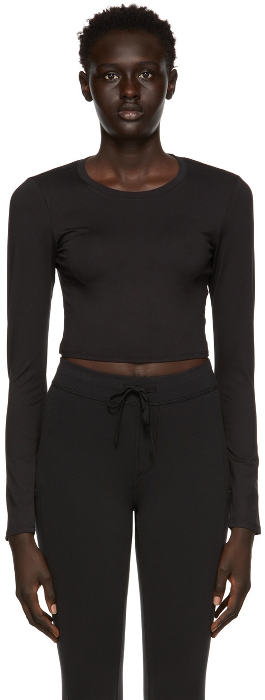 alo Cover Long Sleeve Top in Black