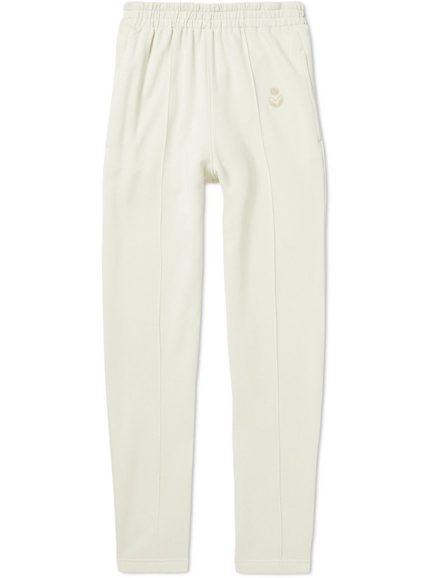 Photo: Isabel Marant - Tapered Logo-Embroidered Jersey Sweatpants - Neutrals