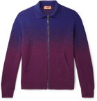 Missoni - Dégradé Wool-Blend Zip-Up Cardigan - Purple