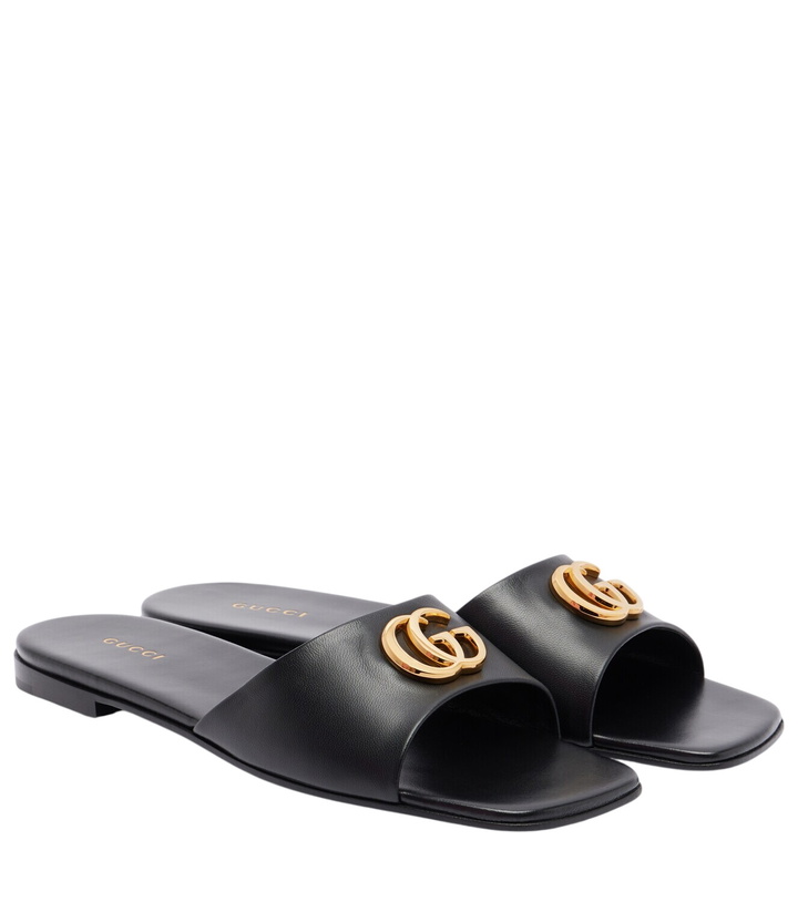 Photo: Gucci Double G leather slides