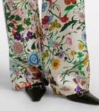 Gucci Gucci Flora silk twill palazzo pants
