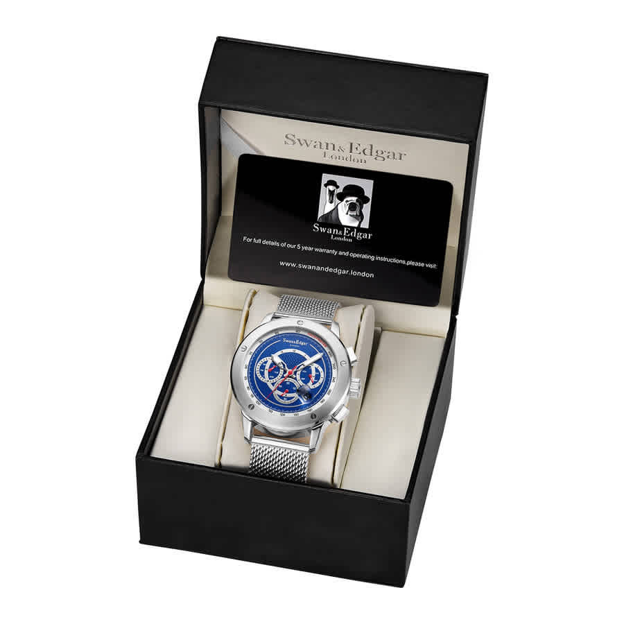 Swan & Edgar Bolt Racer Automatic Blue Dial Mens Watch SE1631