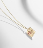 Sydney Evan The Lovers Tarot Card 14kt gold necklace with rubies and diamonds