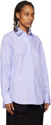 Victoria Beckham Purple Striped Shirt