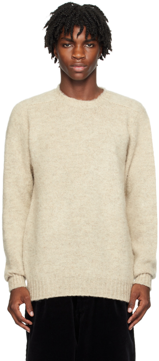 Howlin' Beige Crewneck Sweater Howlin' by Morrison