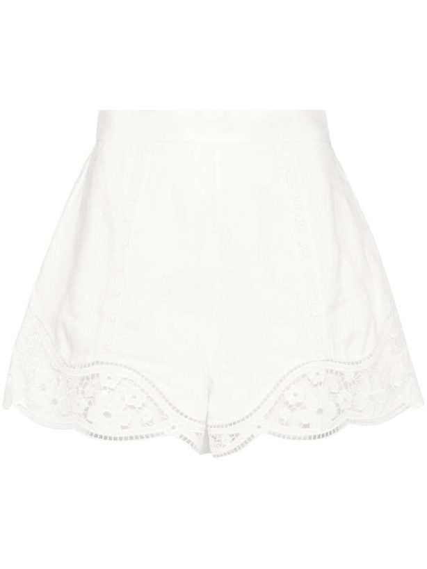 Photo: ZIMMERMANN - Lace Trimmed Linen Shorts