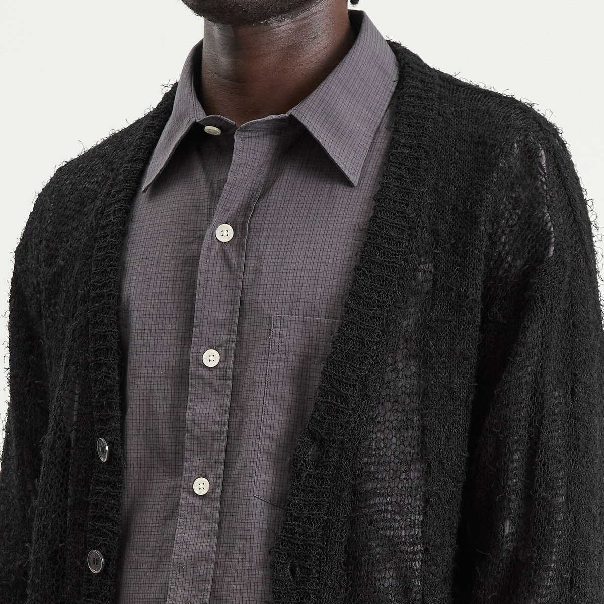 Our Legacy Men's Linen Academy Cardigan in Black