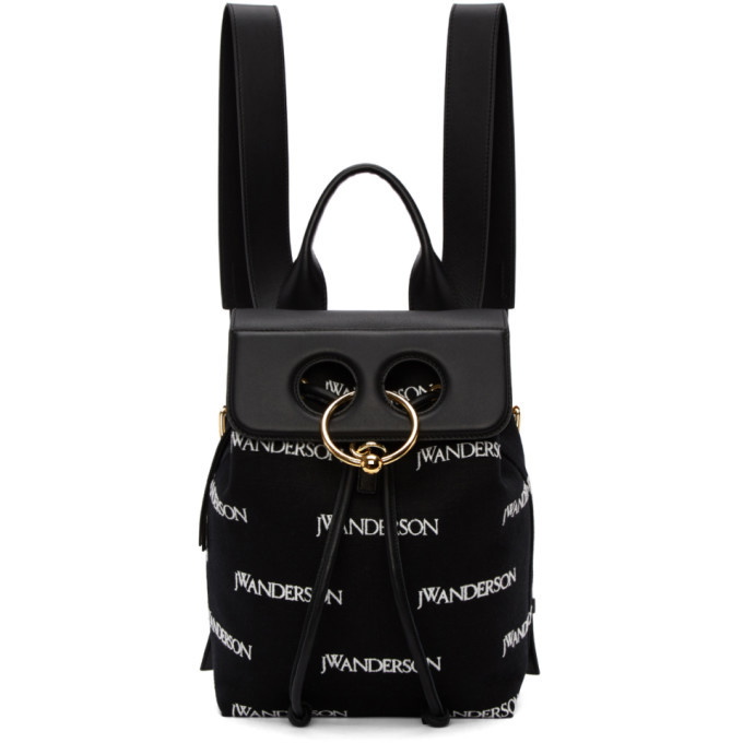 Photo: JW Anderson Black Mini Pierce Logo Backpack