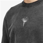 Han Kjobenhavn Men's Rose Cropped Crew Sweater in Dark Grey