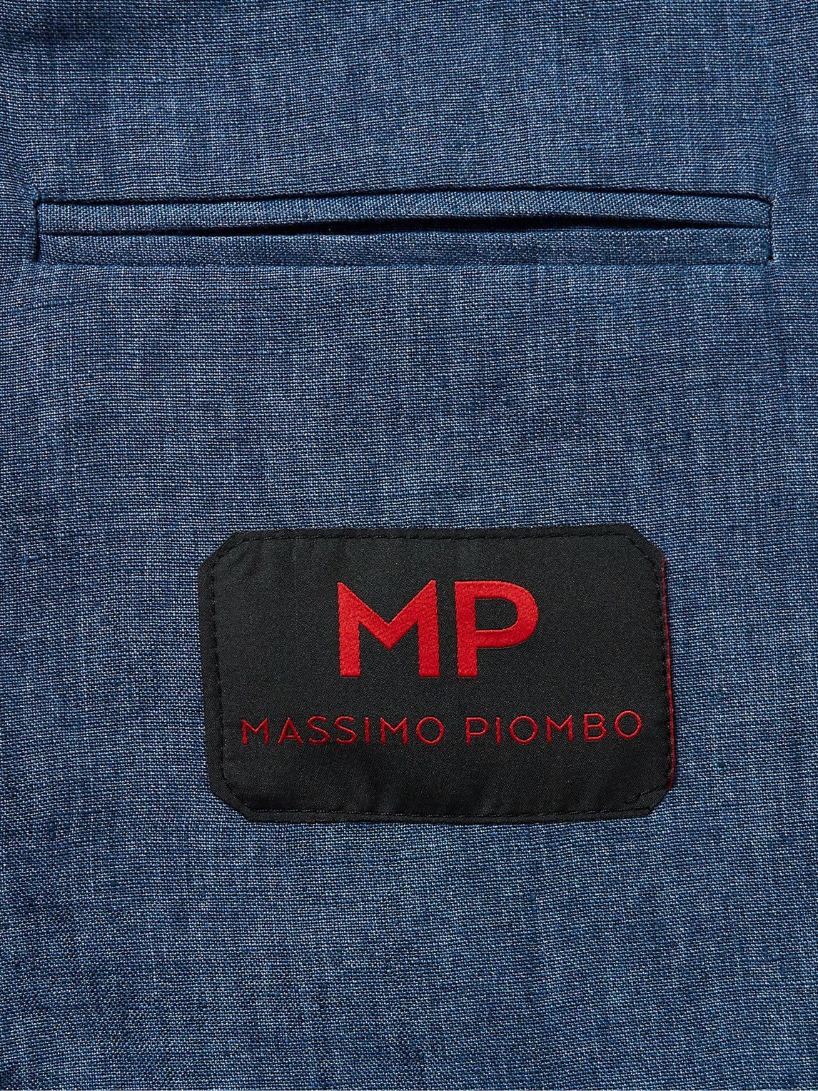 MP Massimo Piombo - Andy Unstructured Linen Suit Jacket - Blue