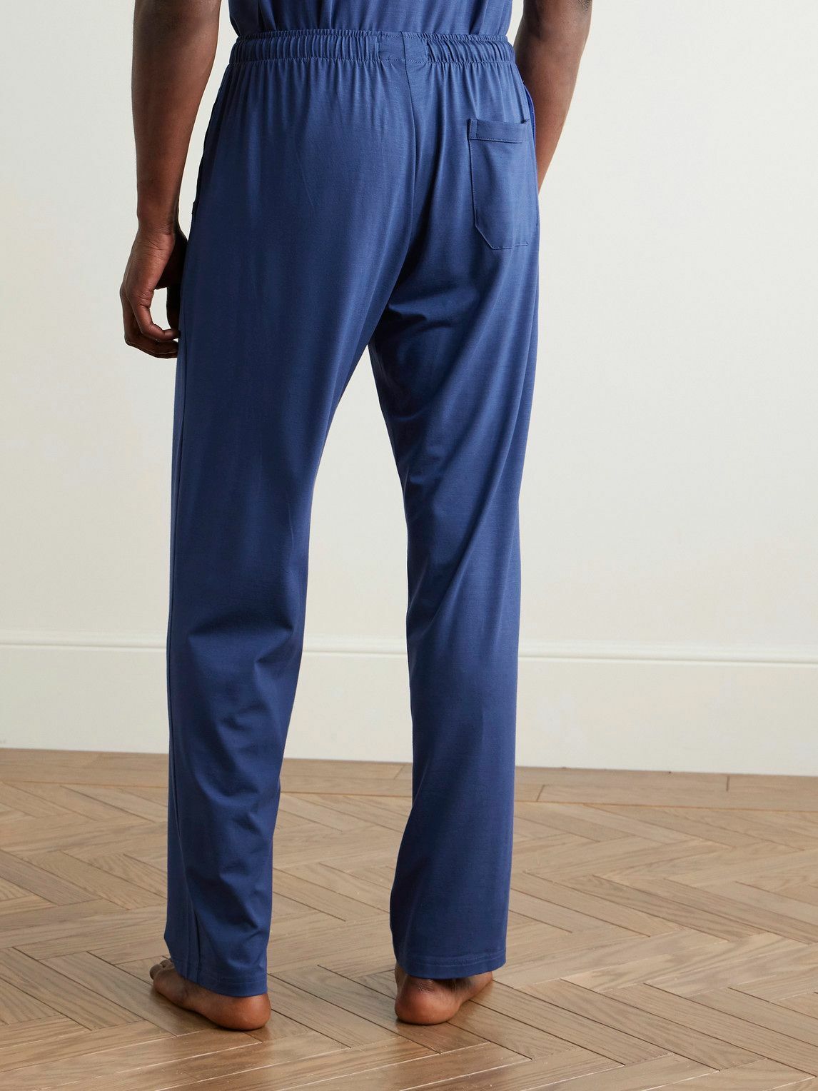 Derek Rose - Basel Stretch-Micro Modal Jersey Pyjama Trousers - Blue