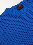 MP Massimo Piombo - Waffle-Knit Wool Sweater - Blue