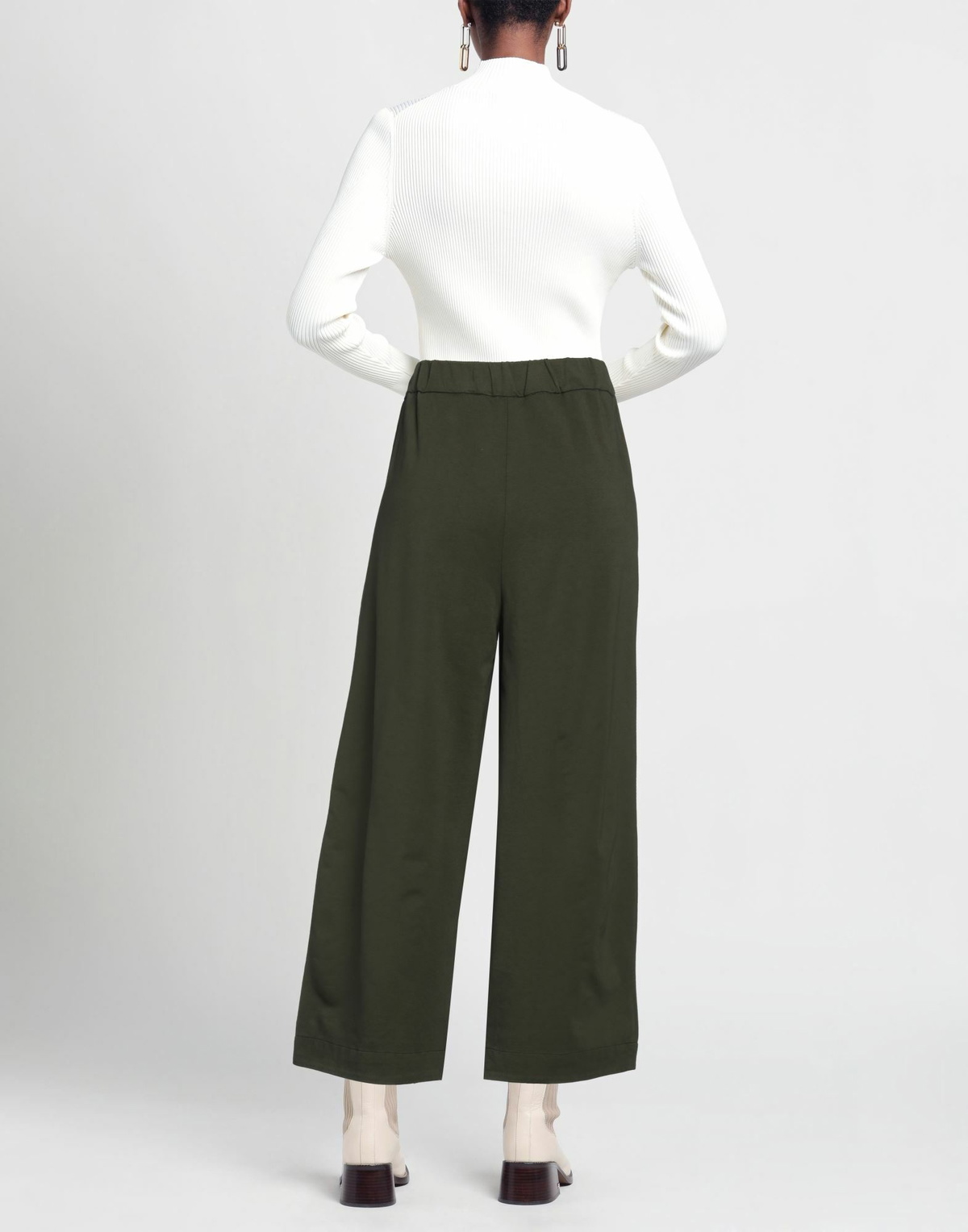 Alessia Santi Womens Pants Military in Green