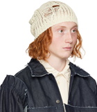 AIREI Off-White Embroidered Beanie
