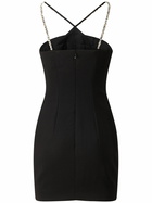 AZZARO Stretch Viscose Crepe Halter Neck Dress