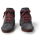 Berluti - Ferro Suede and Leather High-Top Sneakers - Men - Charcoal