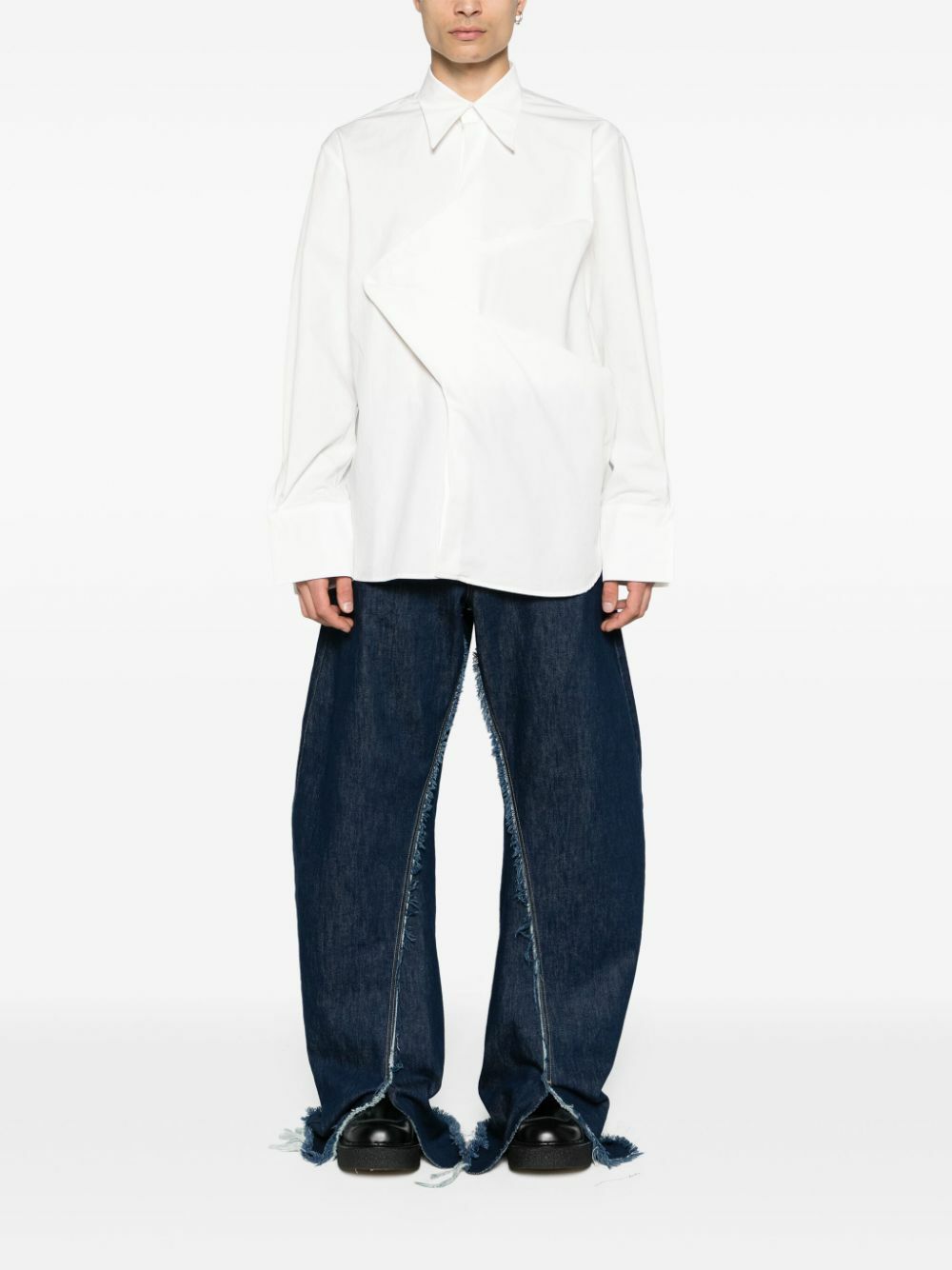 BIANCA SAUNDERS ビアンカサンダース　タンクトップ Bianca Saunders White Freetown Cotton Shirt Bianca Saunders