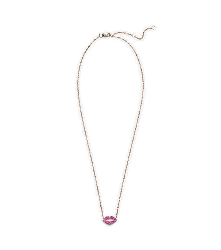 Photo: Roxanne First Scarlett Kiss 14kt rose gold necklace with pink sapphires