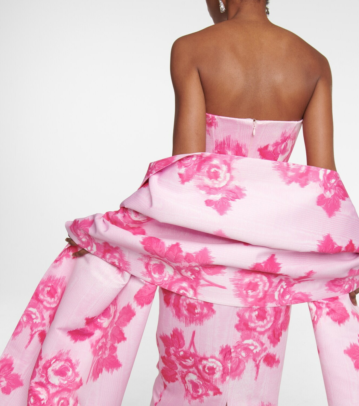 Emilia Wickstead Floral taffeta faille scarf