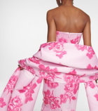 Emilia Wickstead Floral taffeta faille scarf