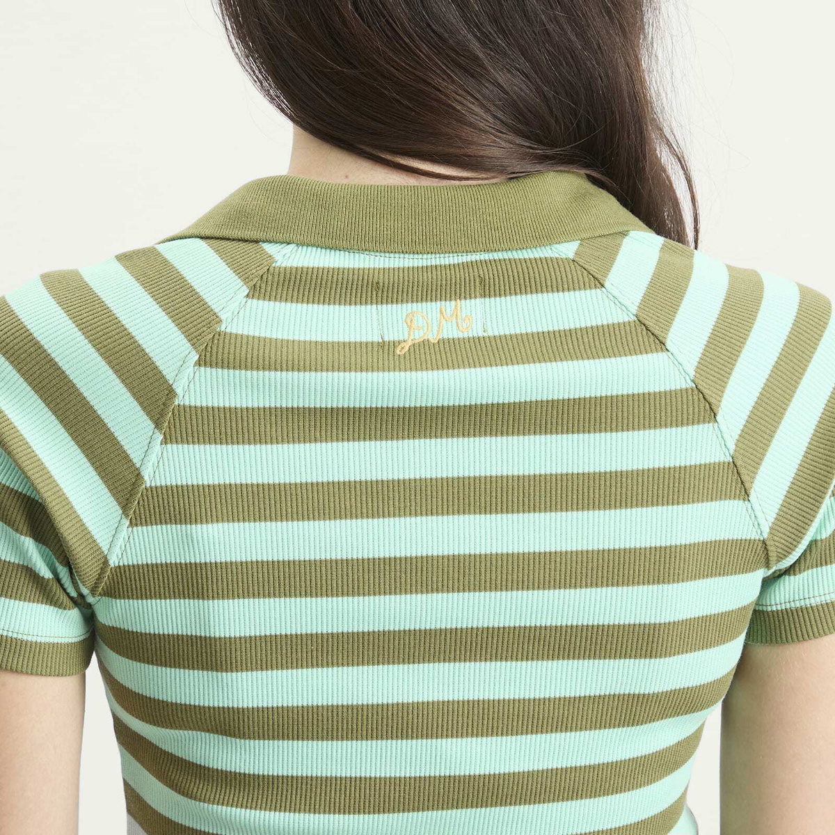 Damson Madder Women's Delphi Polo Top in Green