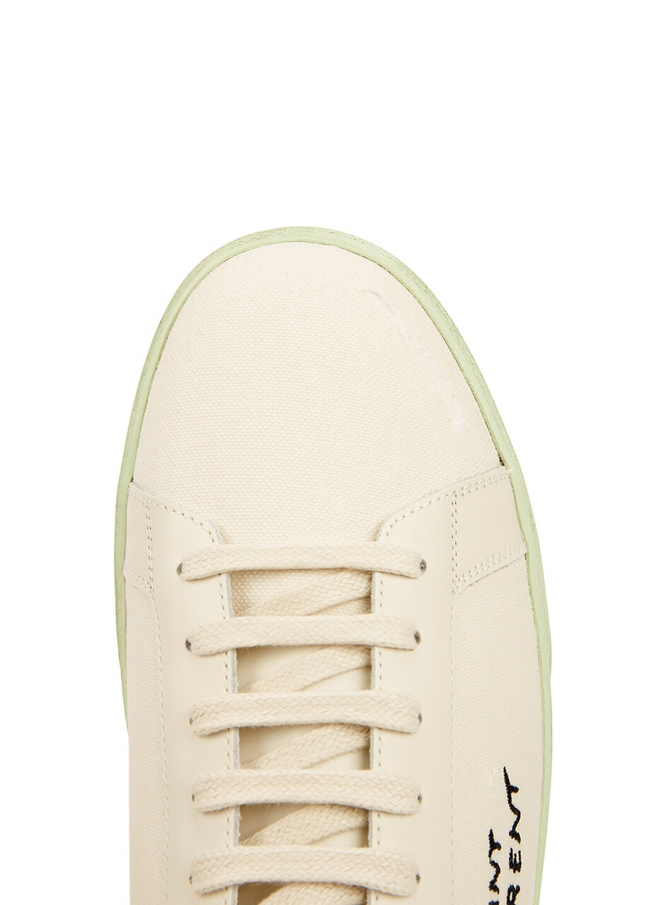 Saint Laurent Court Off-white Canvas Sneakers, Sneakers, Off-white