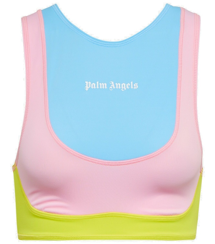 Photo: Palm Angels - Logo printed sports bra