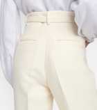Gabriela Hearst Norman belted wool and silk straight pants