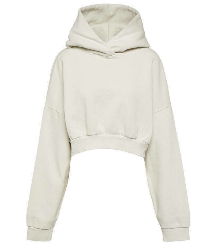 Photo: Entire Studios Cropped cotton fleece hoodie