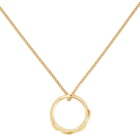 Emanuele Bicocchi SSENSE Excluisve Gold Flame Dagger Ring Necklace